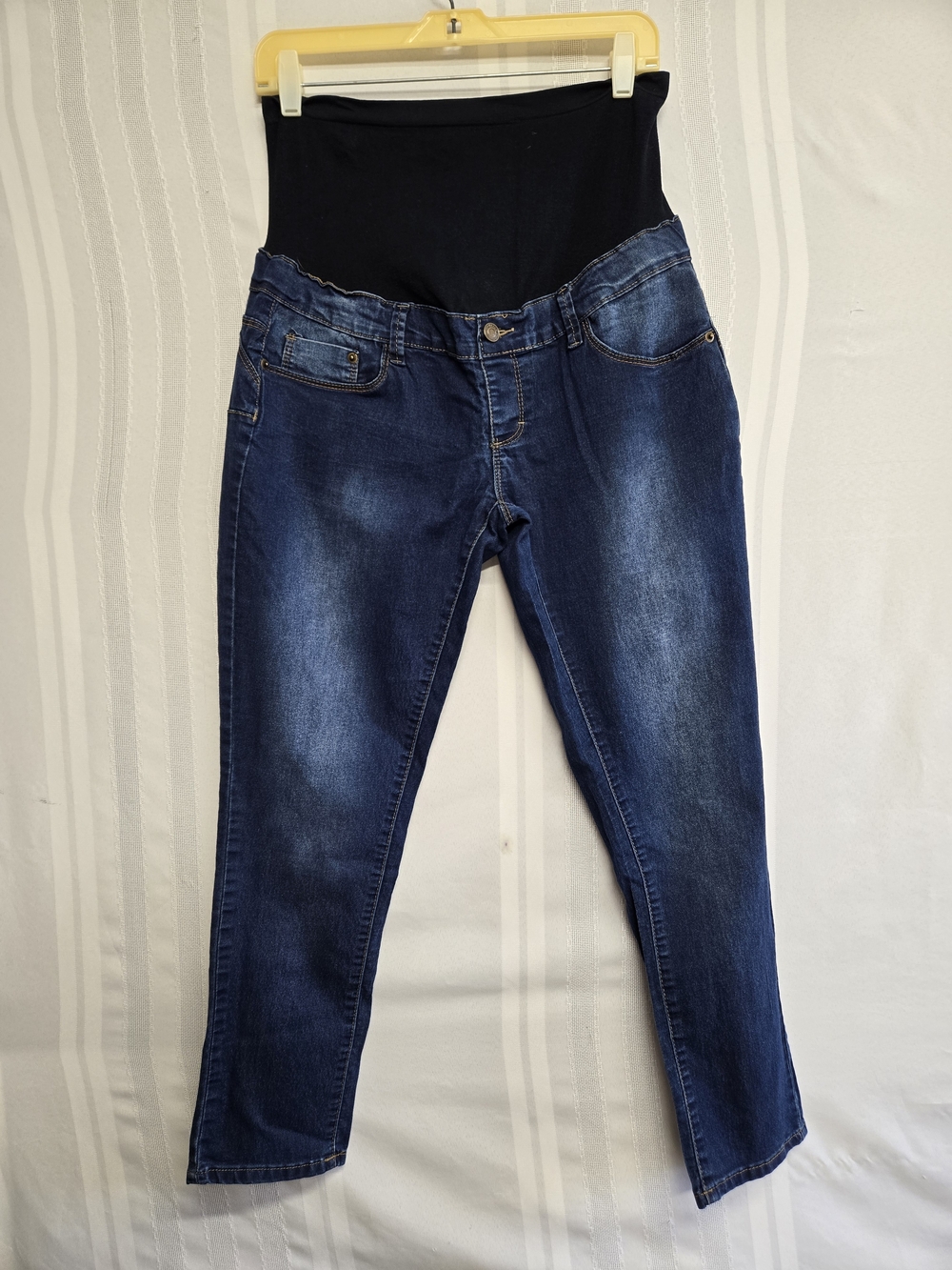 Bella Vita Dark Blue Skinny Maternity Jeans Size XLarge